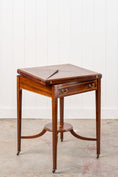 Load image into Gallery viewer, Edwardian Mahogany Envelope Card Table with Newly Replaced Felt
