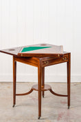 Load image into Gallery viewer, Edwardian Mahogany Envelope Card Table with Newly Replaced Felt
