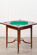 Load image into Gallery viewer, Edwardian Mahogany Envelope Card Table with Newly Replaced Felt
