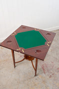Load image into Gallery viewer, Edwardian Mahogany Envelope Card Table with Newly Replaced Felt
