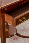 Load image into Gallery viewer, Edwardian Mahogany Envelope Card Table with Newly Replaced Felt
