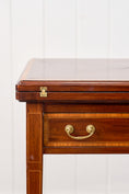 Load image into Gallery viewer, Edwardian Mahogany Envelope Card Table with Newly Replaced Felt
