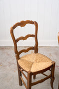 Load image into Gallery viewer, SET of 6 | Antique French Rush Ladder Back Chairs
