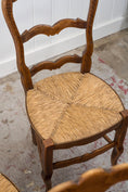 Load image into Gallery viewer, SET of 6 | Antique French Rush Ladder Back Chairs
