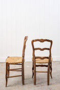 Load image into Gallery viewer, SET of 6 | Antique French Rush Ladder Back Chairs
