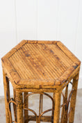 Load image into Gallery viewer, Antique Tortoise Octagon Bamboo Stand
