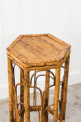 Load image into Gallery viewer, Antique Tortoise Octagon Bamboo Stand
