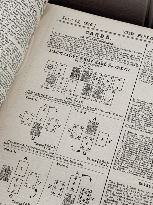 Single Volume of 'THE FIELD' | British Gentlemen's Sporting Magazine (Black)