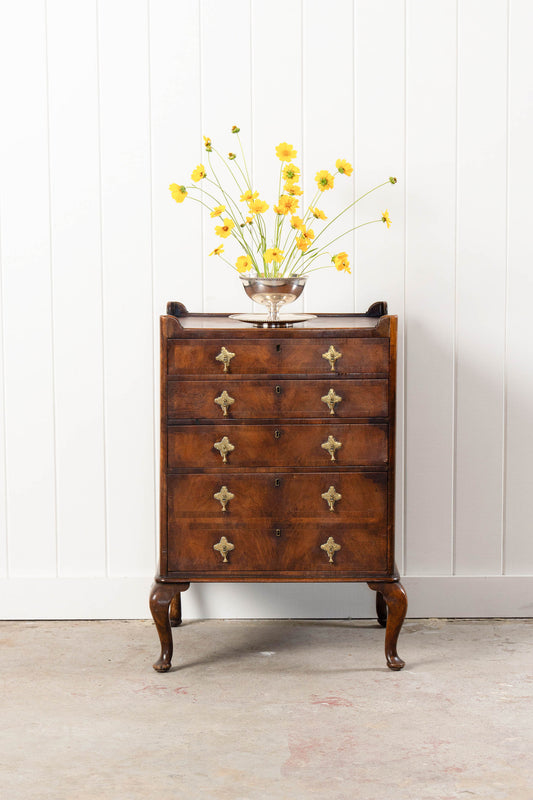 Walnut Chest on Stand (c. 1840)