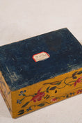 Load image into Gallery viewer, Vintage Hand Painted Mustard + Floral Box
