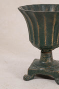 Load image into Gallery viewer, PAIR | Antique French Petite Cast Iron Fluted Urns
