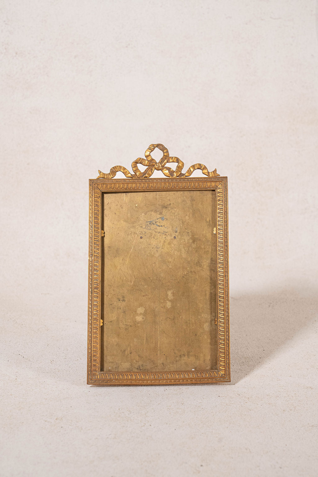 Large Antique Brass Frame with Bow | Tabletop