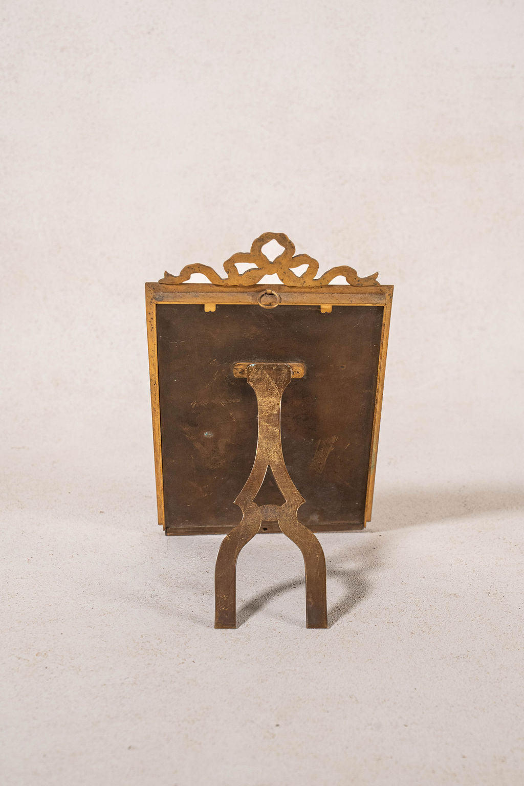 Large Antique Brass Frame with Bow | Tabletop