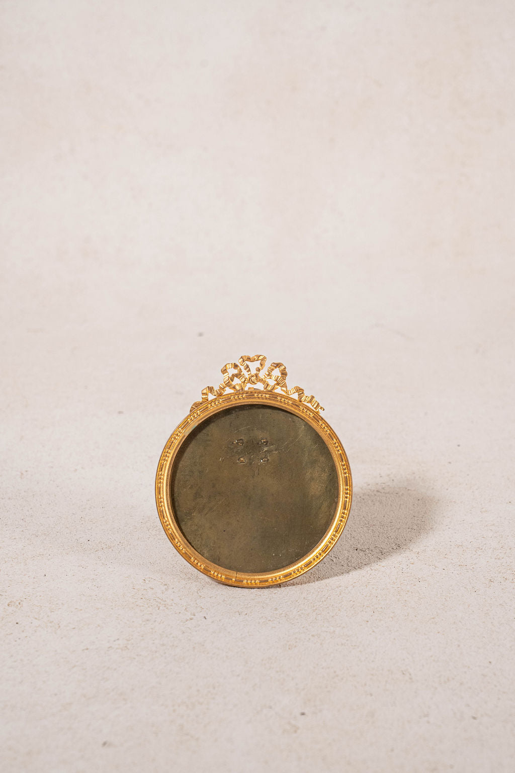 Petite French Brass Frame with Bow | Tabletop