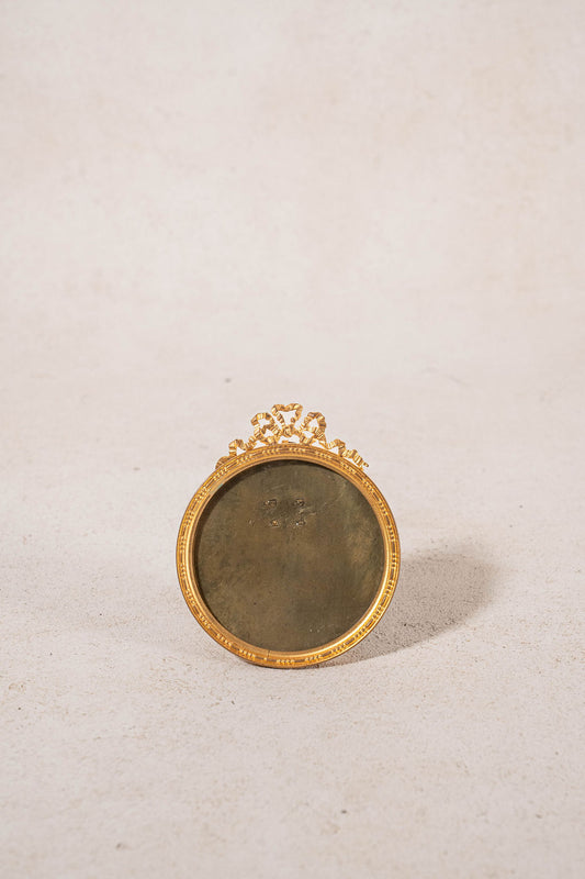 Petite French Brass Frame with Bow | Tabletop