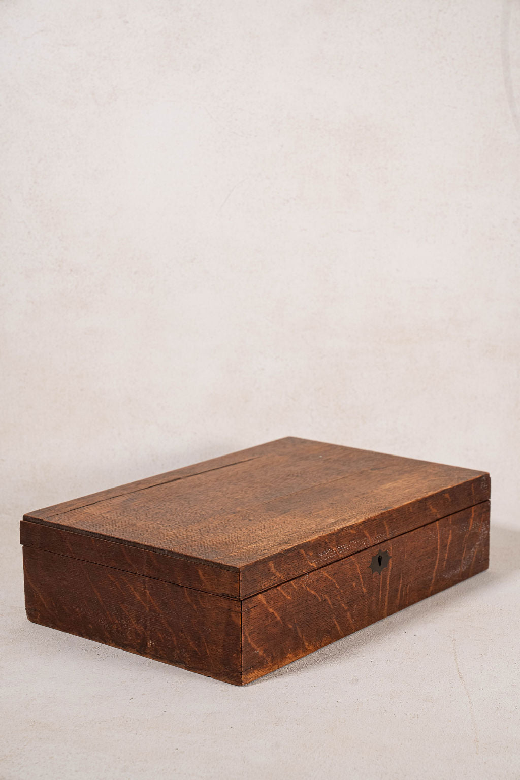 Antique English Oak Flatware Box