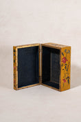 Load image into Gallery viewer, Vintage Hand Painted Mustard + Floral Box
