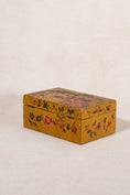 Load image into Gallery viewer, Vintage Hand Painted Mustard + Floral Box
