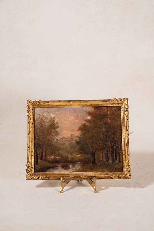 19th Century English School Oil on Board 'Windsor Castle From The Thames'