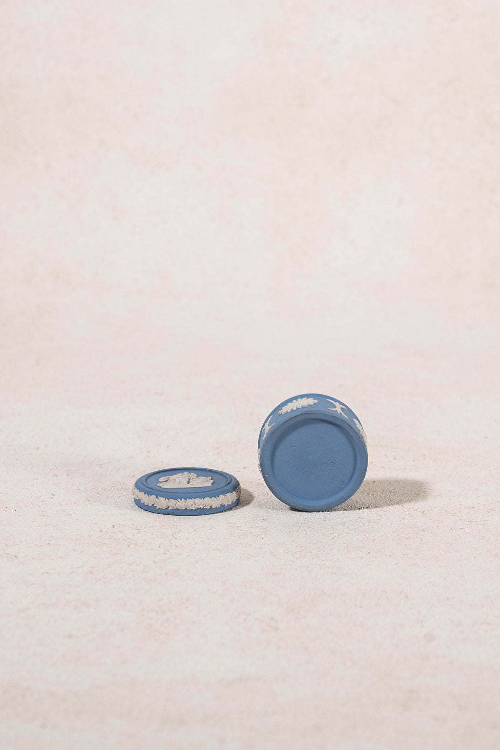 Wedgwood Blue Jasperware Circular Lidded Box