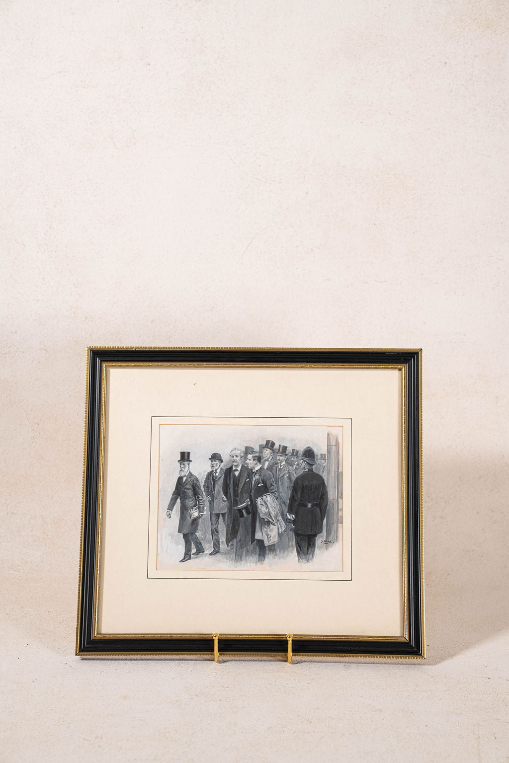 Signed English Parliament Engraving