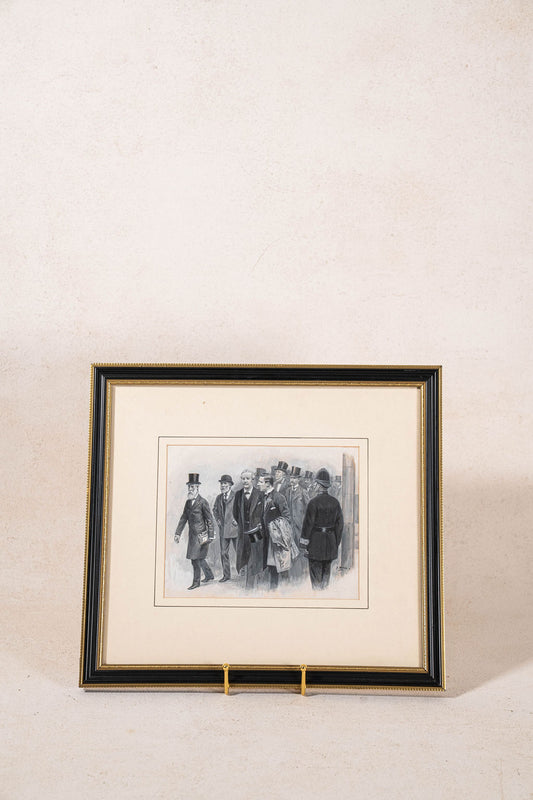 Signed English Parliament Engraving