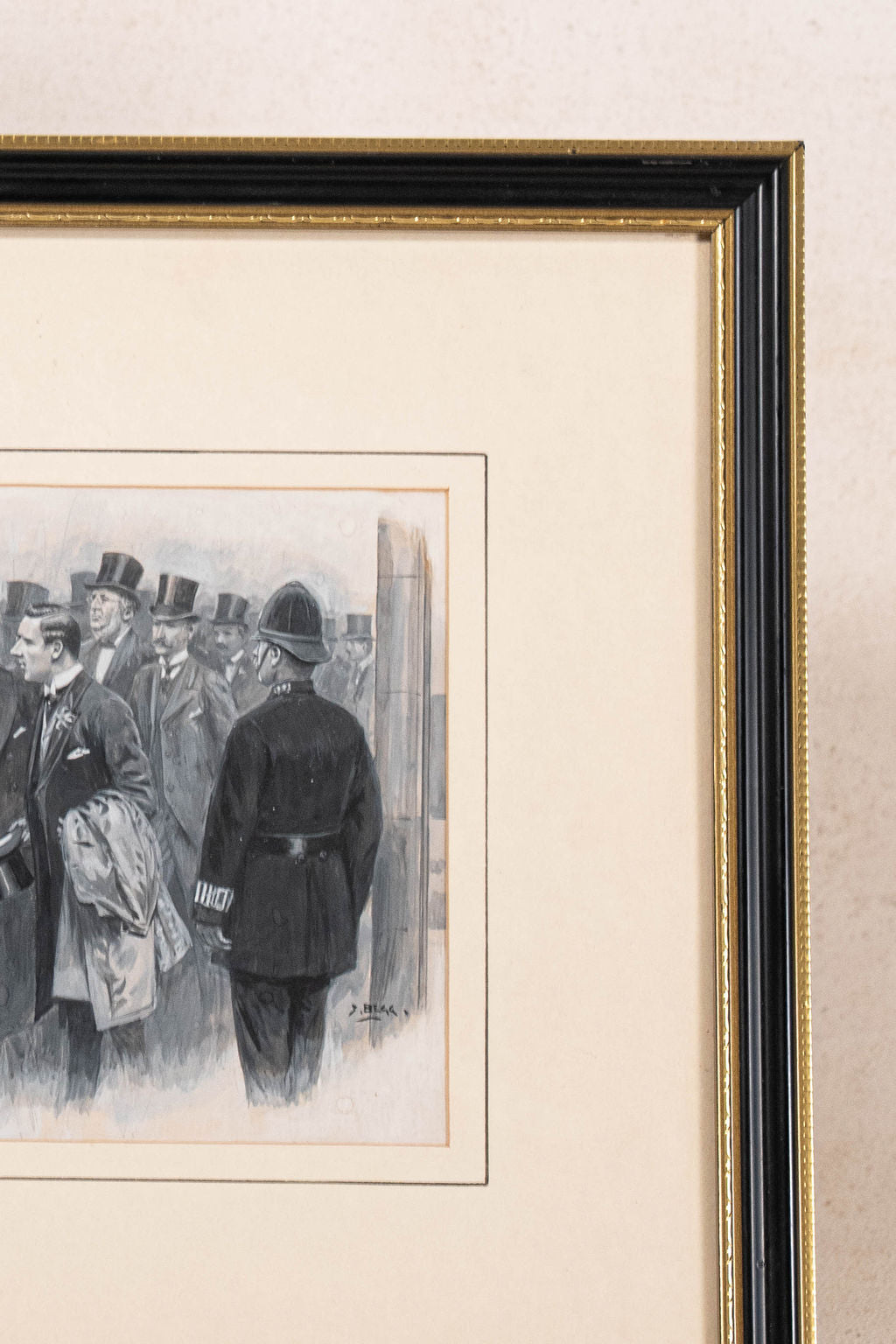 Signed English Parliament Engraving