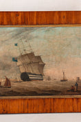 Load image into Gallery viewer, Attributed to William John Huggins (1781–1845) | Original Marine Oil Painting In Period Maple Frame
