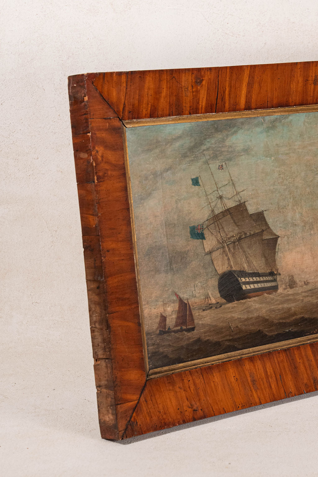 Attributed to William John Huggins (1781–1845) | Original Marine Oil Painting In Period Maple Frame