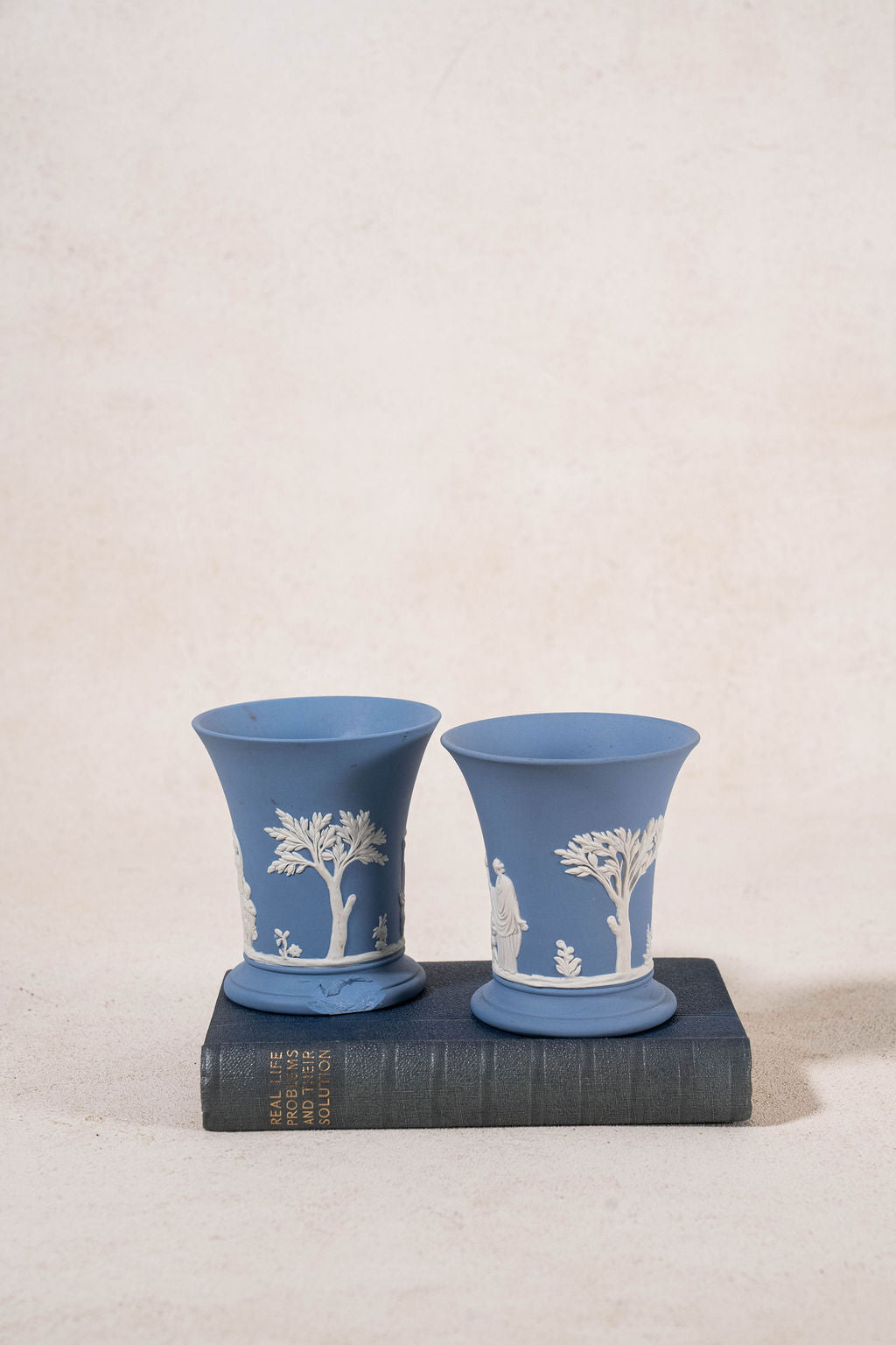 Wedgwood Blue Jasperware Fluted Vase