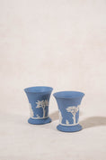 Load image into Gallery viewer, Wedgwood Blue Jasperware Fluted Vase
