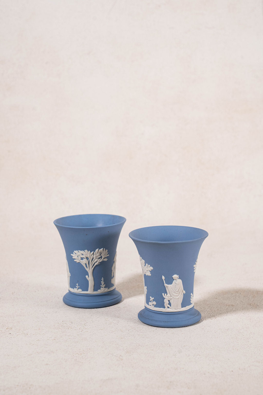 Wedgwood Blue Jasperware Fluted Vase