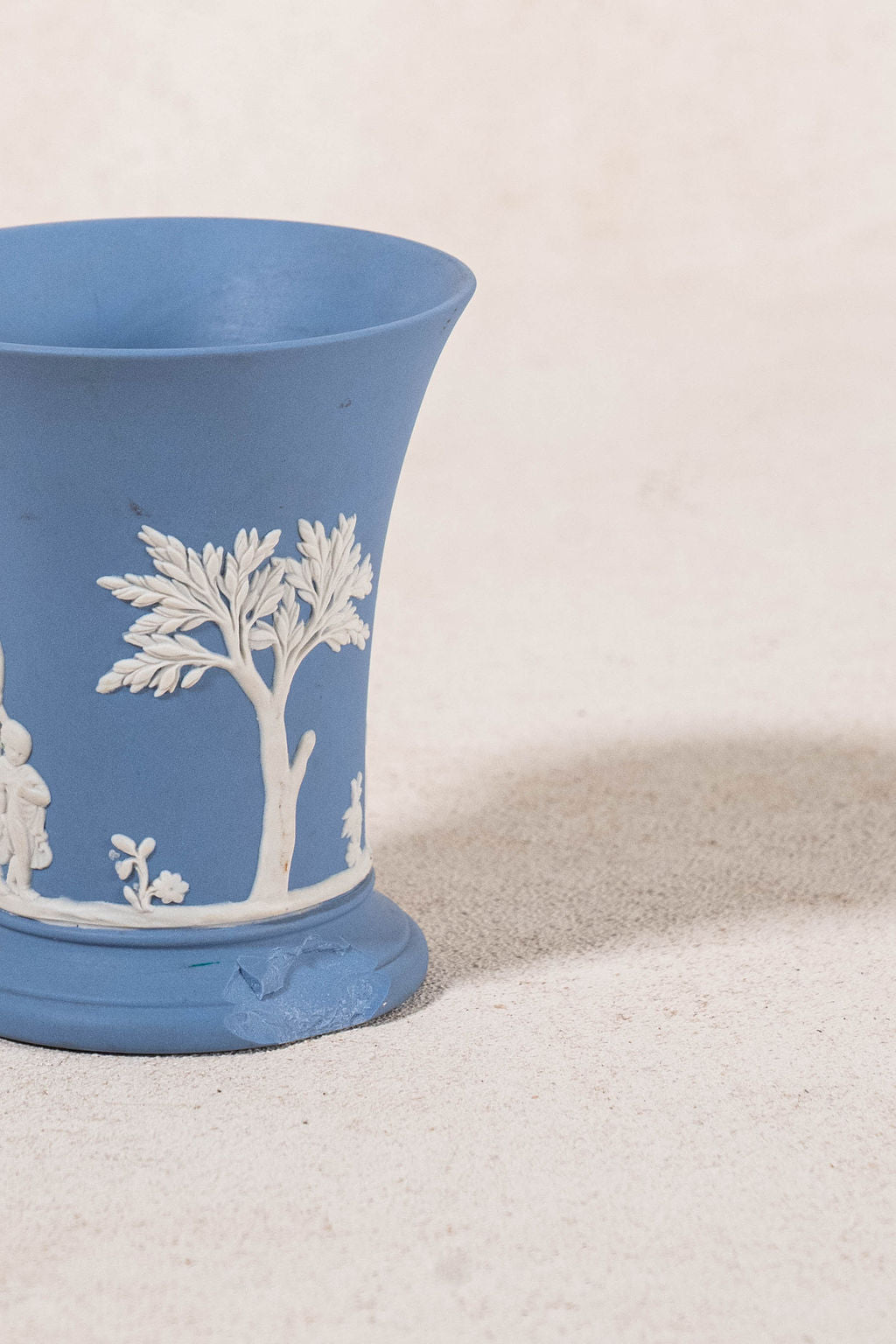 Wedgwood Blue Jasperware Fluted Vase