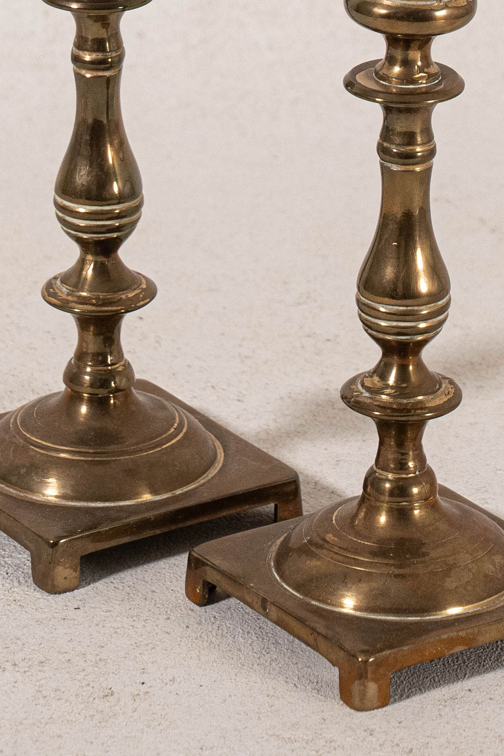 PAIR of Vintage English Brass 6.5"H Candlesticks
