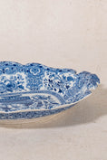Load image into Gallery viewer, RARE Minton 'Filigree' Pattern Blue Floral Small Serving Bowl (c. 1830)
