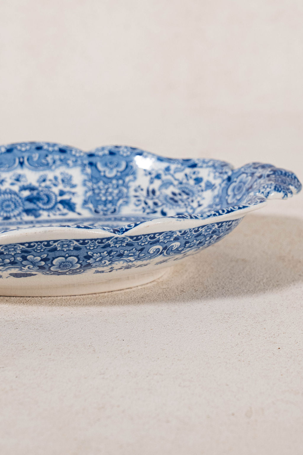 RARE Minton 'Filigree' Pattern Blue Floral Small Serving Bowl (c. 1830)