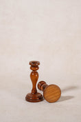 Load image into Gallery viewer, PAIR of 19th Century Satinwood 5.75"H Candlesticks
