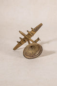 Load image into Gallery viewer, Vintage Solid Brass Airplane on Stand
