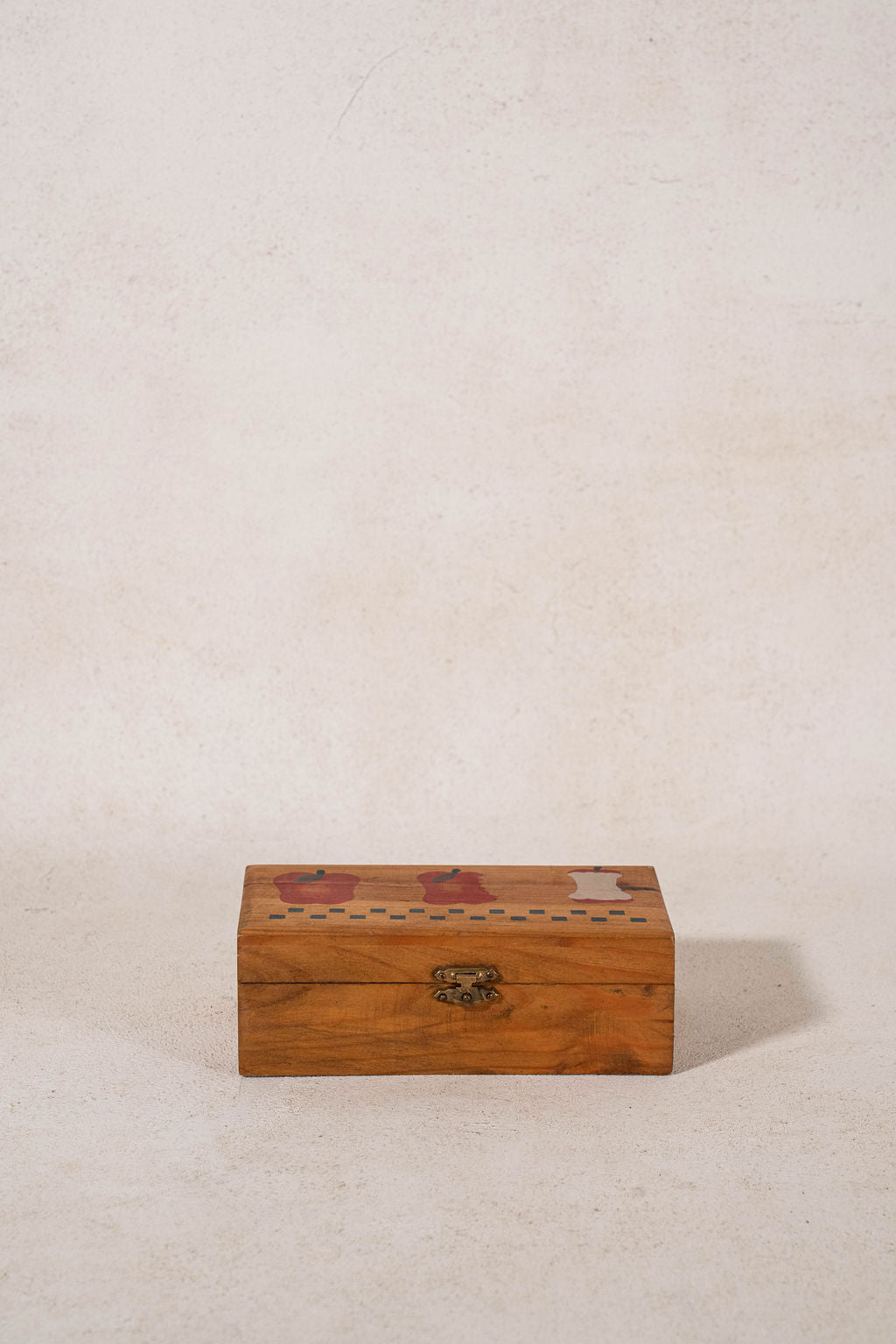 Folk Art Hand Painted Apple Box