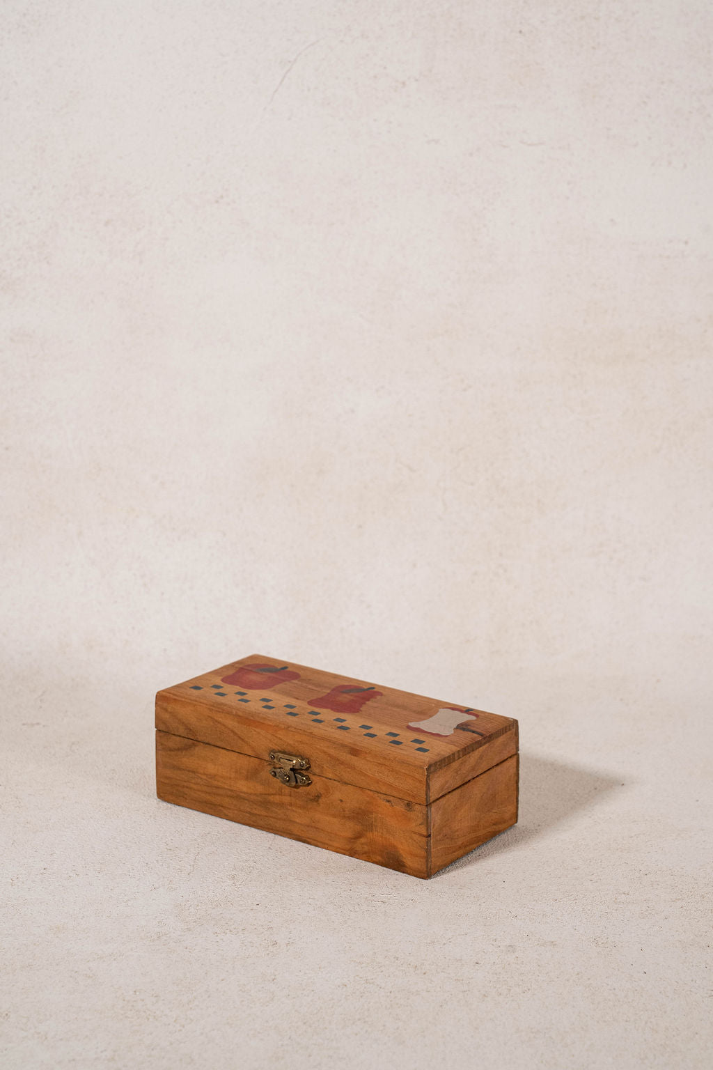 Folk Art Hand Painted Apple Box