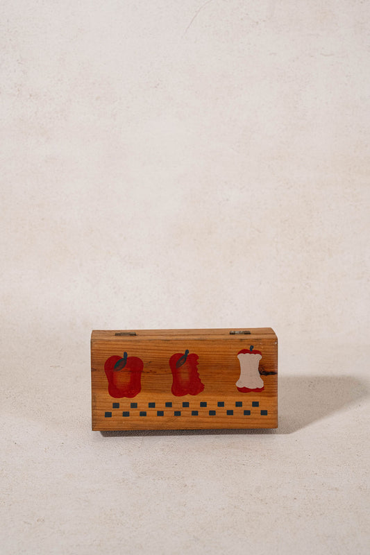 Folk Art Hand Painted Apple Box