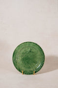 Load image into Gallery viewer, 19th Century Kelly Green Majolica Leaf Plate

