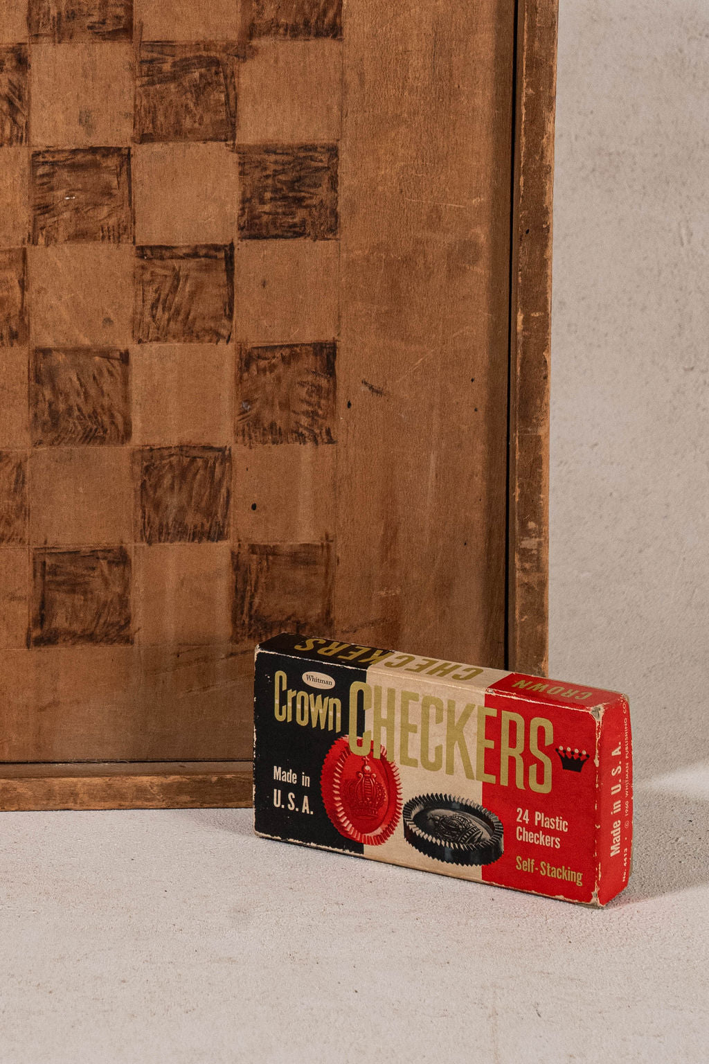 Antique Checkerboard with Checkers | Hand Made in America
