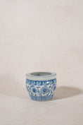 Load image into Gallery viewer, Vintage Chinoiserie Planter with Greek Key Rim
