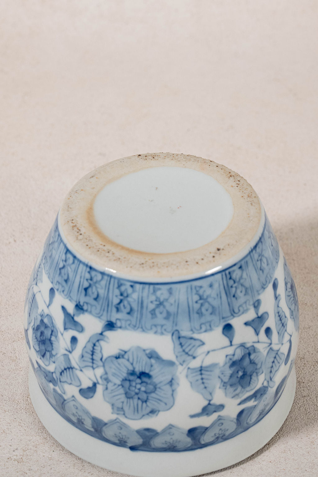 Vintage Chinoiserie Planter with Greek Key Rim