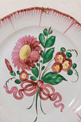 Load image into Gallery viewer, 19th Century French Handpainted Pink Floral Plate with Brushed Edges | SKU 426-440
