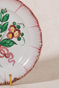 Load image into Gallery viewer, 19th Century French Handpainted Pink Floral Plate with Brushed Edges | SKU 426-440

