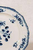 Load image into Gallery viewer, SET of 4 | RARE 18th Century Floral Delftware Plates with Feathered Edge (c. 1790)
