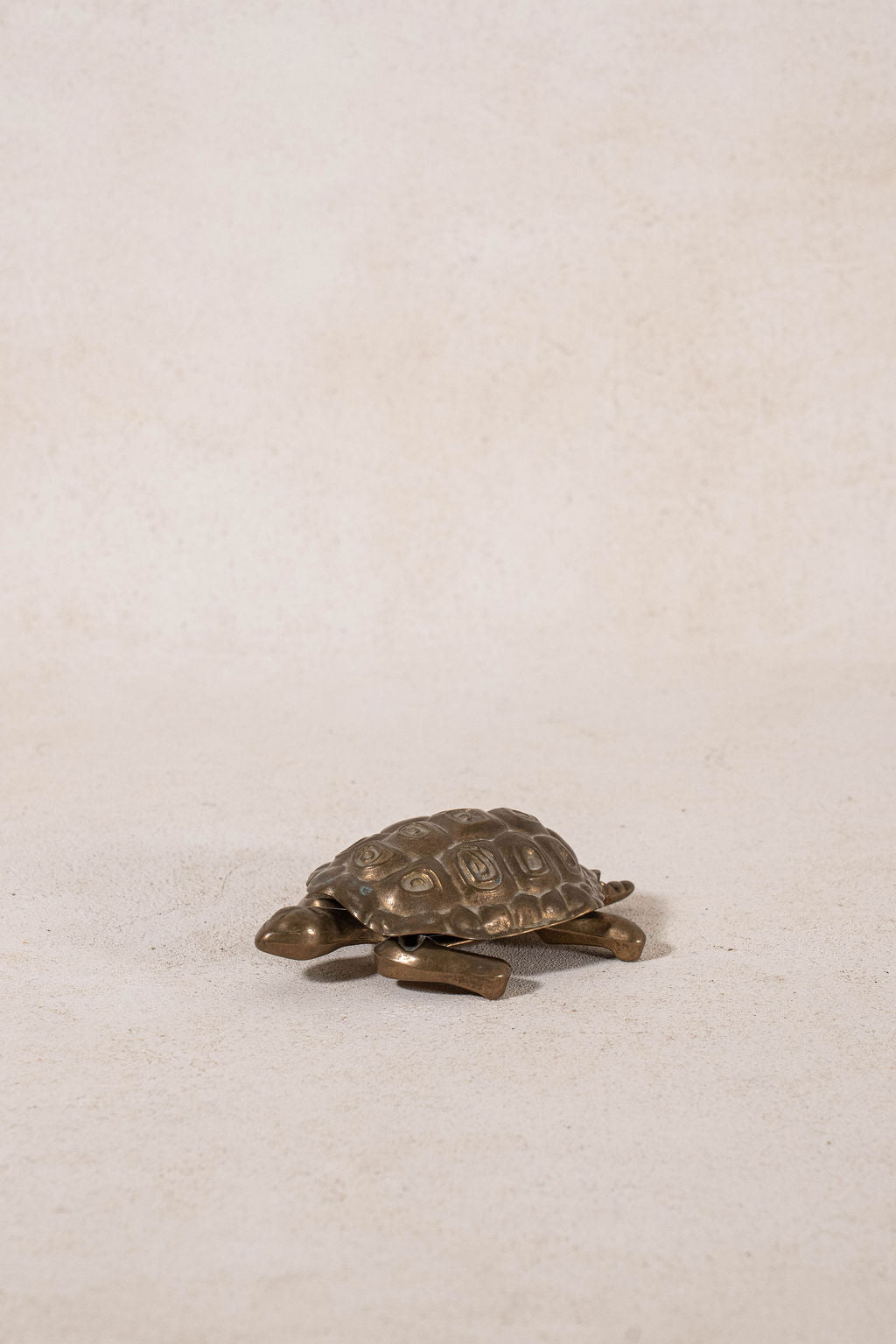 Vintage Lift-Shell Brass Turtle