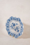 Load image into Gallery viewer, 18th Century English Transferware Blue + White Floral Platter with Unique Edge (c. 1780)
